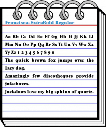 Francisco-ExtraBold Regular Font