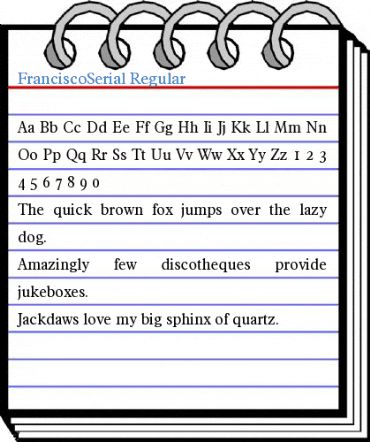 FranciscoSerial Regular Font