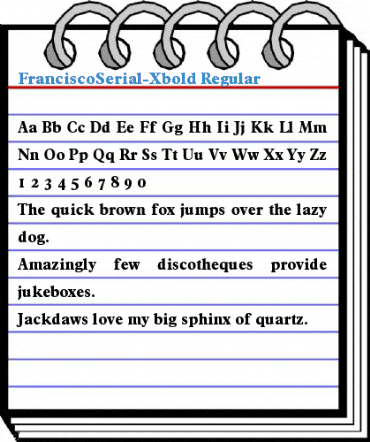 FranciscoSerial-Xbold Regular Font