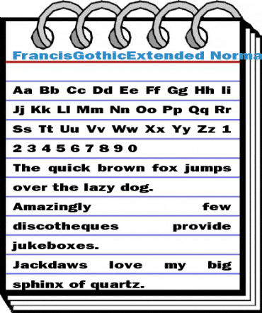 FrancisGothicExtended Normal Font