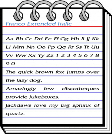 Franco Extended Italic Font