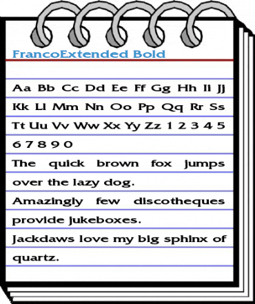 FrancoExtended Bold Font