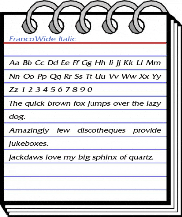 FrancoWide Italic Font