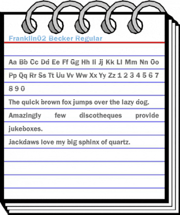 Franklin02 Becker Regular Font