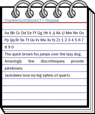 FranklinGothBookCTT Font