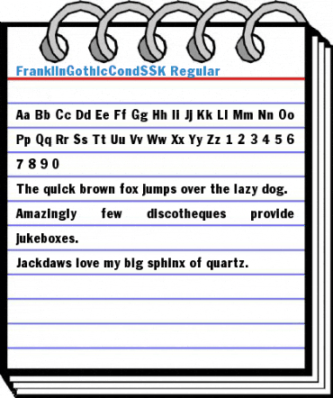 FranklinGothicCondSSK Regular Font