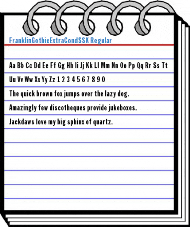 FranklinGothicExtraCondSSK Regular Font