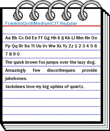 FranklinGothMediumCTT Regular Font