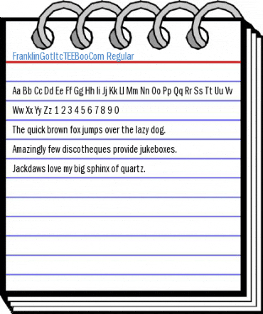 FranklinGotItcTEEBooCom Regular Font