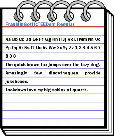 FranklinGotItcTEEDem Font