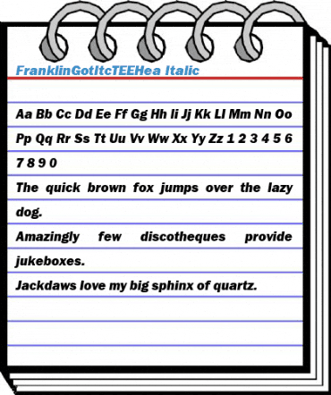 FranklinGotItcTEEHea Font