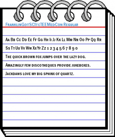 FranklinGotSCItcTEEMedCon Regular Font