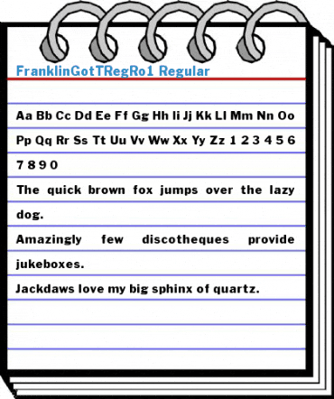 FranklinGotTRegRo1 Regular Font