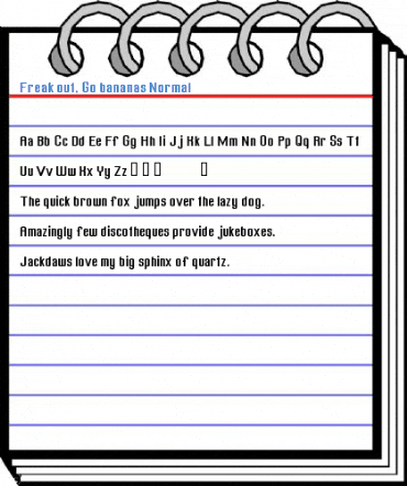 Freak out, Go bananas Normal Font