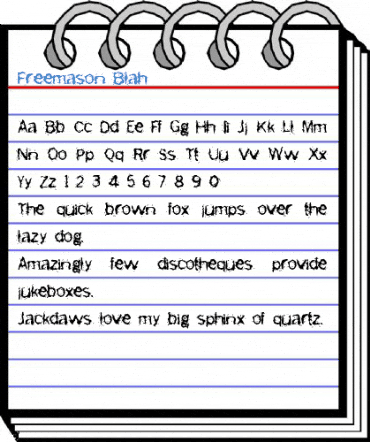 Freemason Blah Font