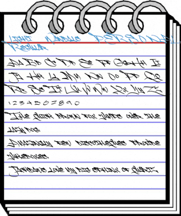 Light Wandals PERSONAL USE Regular Font