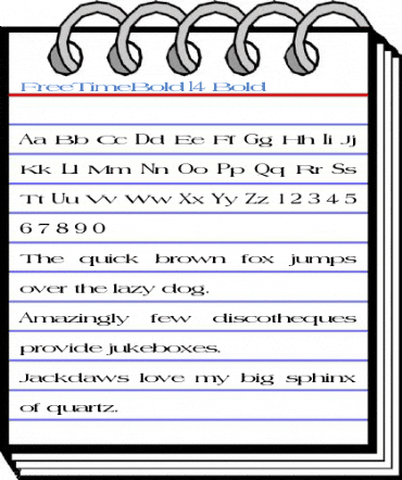 FreeTimeBold14 Bold Font