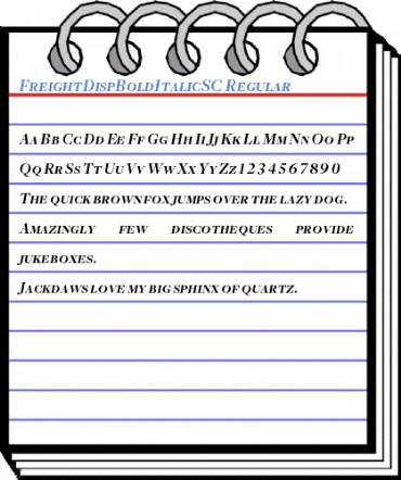 FreightDispBoldItalicSC Regular Font