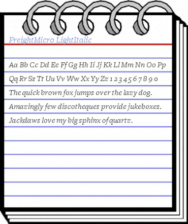 FreightMicro LightItalic Font