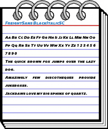 FreightSans BlackItalicSC Font