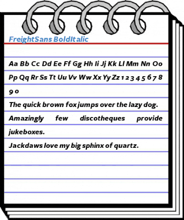 FreightSans BoldItalic Font