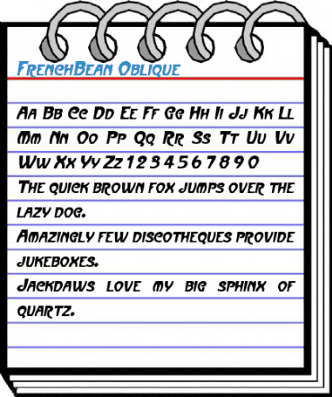FrenchBean Oblique Font
