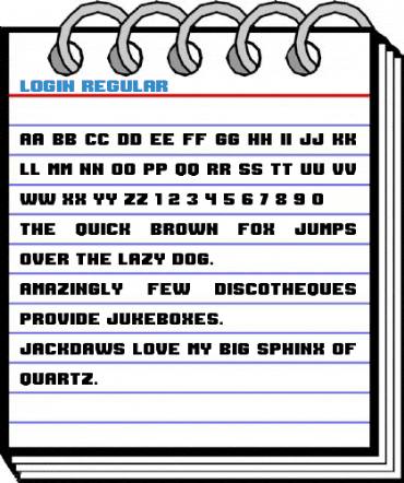 Login Regular Font