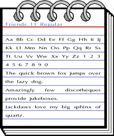 Friends 11 Regular Font