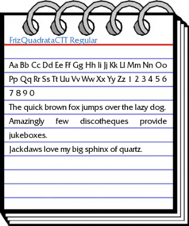 FrizQuadrataCTT Regular Font