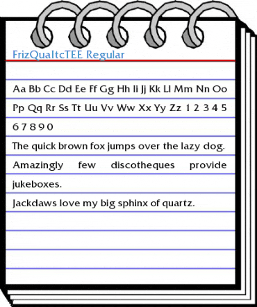 FrizQuaItcTEE Regular Font