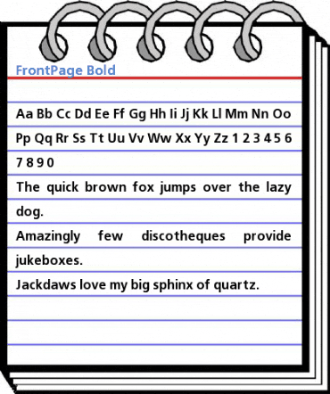 FrontPage Bold Font