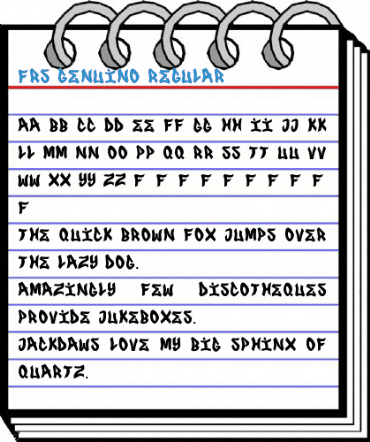 FRS GENUINO Regular Font