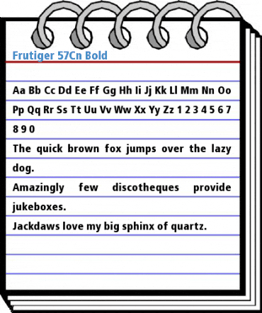 Frutiger 57Cn Bold Font