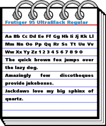 Frutiger 95 UltraBlack Regular Font