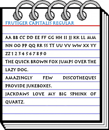Frutiger Capitalis Regular Font