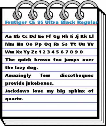Frutiger CE 95 Ultra Black Regular Font
