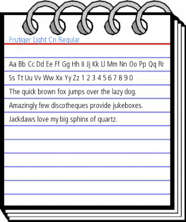 Frutiger Light Cn Regular Font