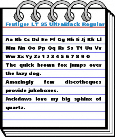 Frutiger LT 95 UltraBlack Font