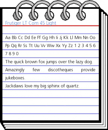 Frutiger LT Com Font