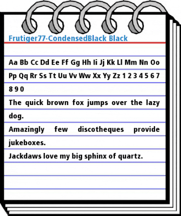 Frutiger77-CondensedBlack Font