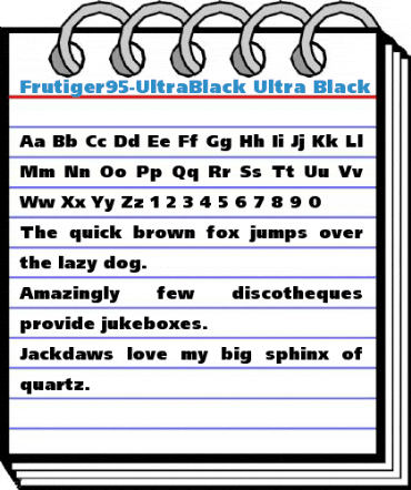 Frutiger95-UltraBlack Ultra Black Font