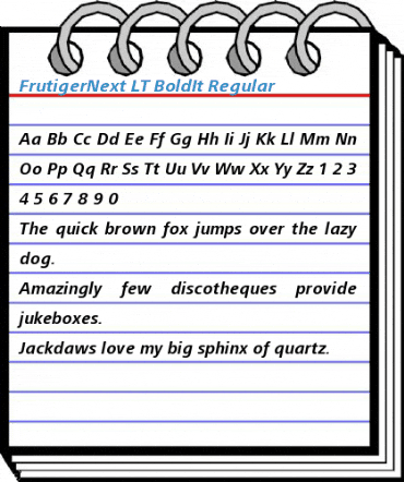 FrutigerNext LT BoldIt Regular Font