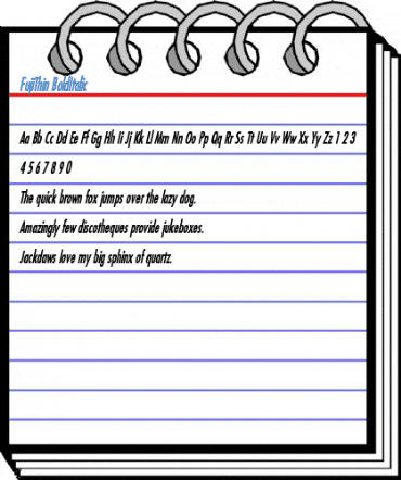 FujiThin BoldItalic Font