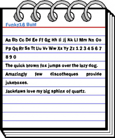 Funky16 Bold Font