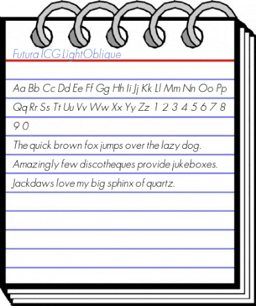 Futura ICG LightOblique Font