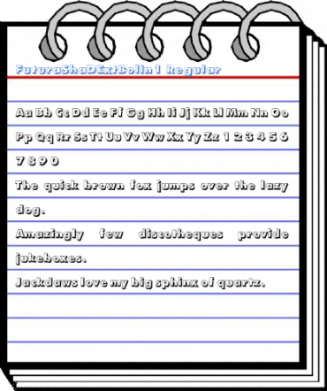 FuturaShaDExtBolIn1 Regular Font