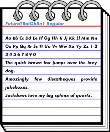 FuturaTBolOblIn1 Regular Font