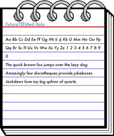 FuturaTEEMed Italic Font