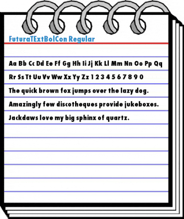FuturaTExtBolCon Regular Font