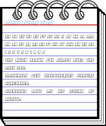 Maniac Outline Italic Font